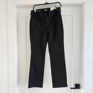 NYDJ  Black Marilyn Straight Leg Women's Jeans Size 10 Petite